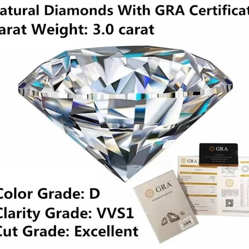 Brilliant Natural Excellent Cut Moissanite Diamond Gem Stone - Picture 4 of 17